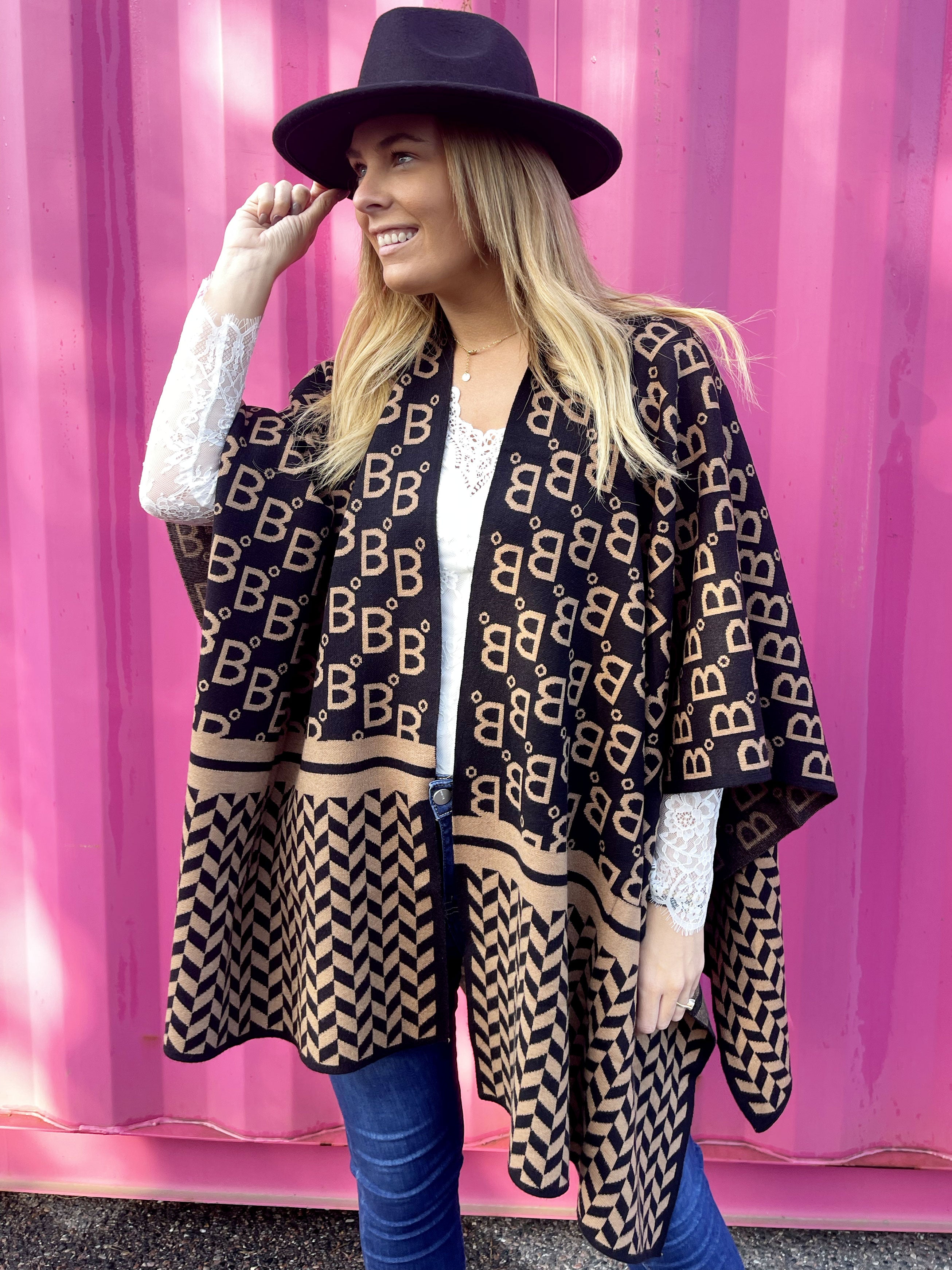 Rosalinde - Mjuk mönstrad stickad sjal